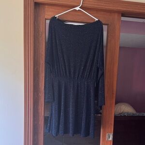 White Birch Navy Sparkle Dress